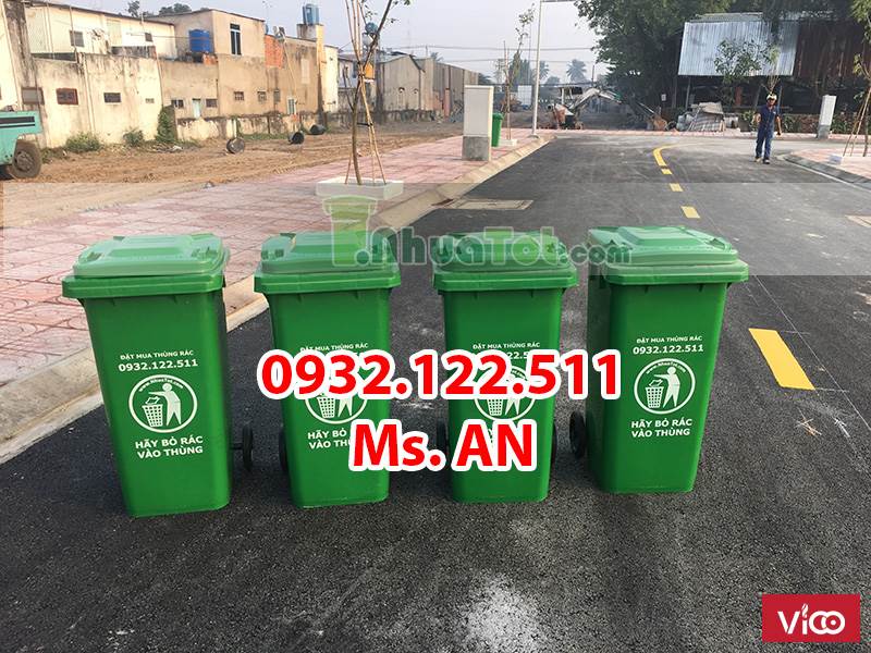 Thùng rác sinh hoạt 120l cao 92 cm