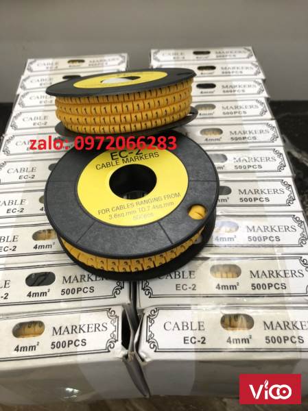 Vòng đánh dấu dây mạng số Cat6 bằng cao su (09)