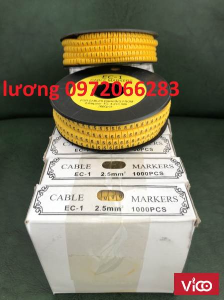 Vòng đánh dấu dây mạng số Cat5 bằng cao su (09)