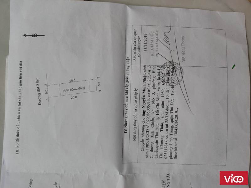 bán nhanh lô đất 100m2 có 60tc, sổ hồng riêng công chứng ngay