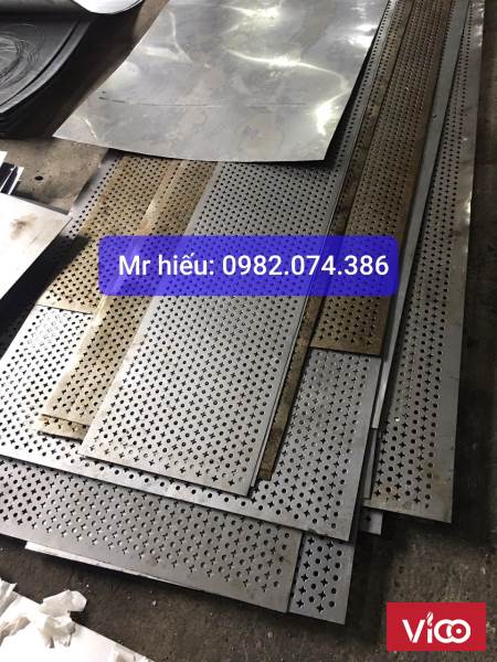 tôn lỗ, inox lỗ, tôn kẽm đục lỗ, đồng đục lỗ, nhôm đục lỗ.