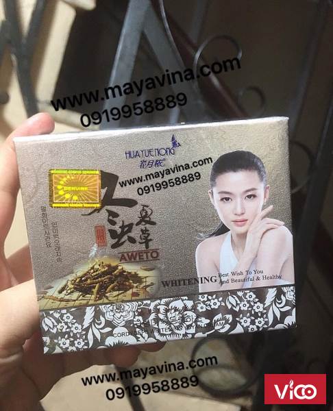 đông trùng hạ thảo loại bỏ đốm nâu tàn nhang Kem trị nám da HuaYueNong