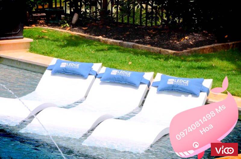 Ghế nhựa ngâm dưới hồ bơi, ghế tắm nắng composite fiberglass