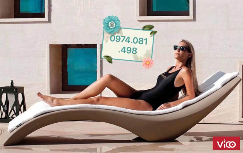Ghế nhựa ngâm dưới hồ bơi, ghế tắm nắng composite fiberglass