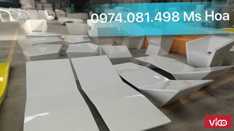 Ghế nhựa ngâm dưới hồ bơi, ghế tắm nắng composite fiberglass