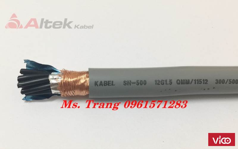 Cáp tín hiệu điều khiển 12x0.5 loại không chống nhiễu và có chống nhiễu
