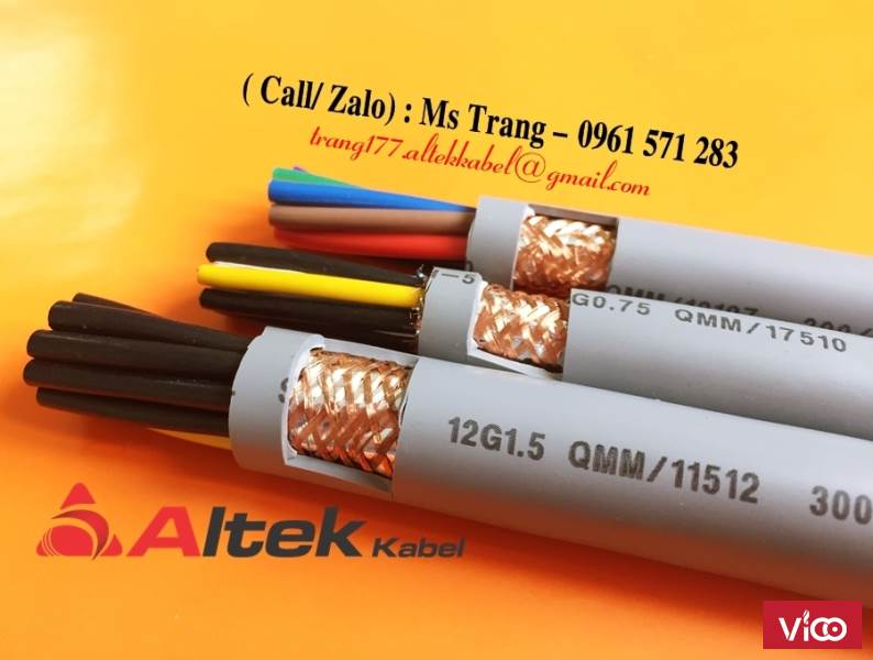 Cáp tín hiệu điều khiển 12x0.5 loại không chống nhiễu và có chống nhiễu