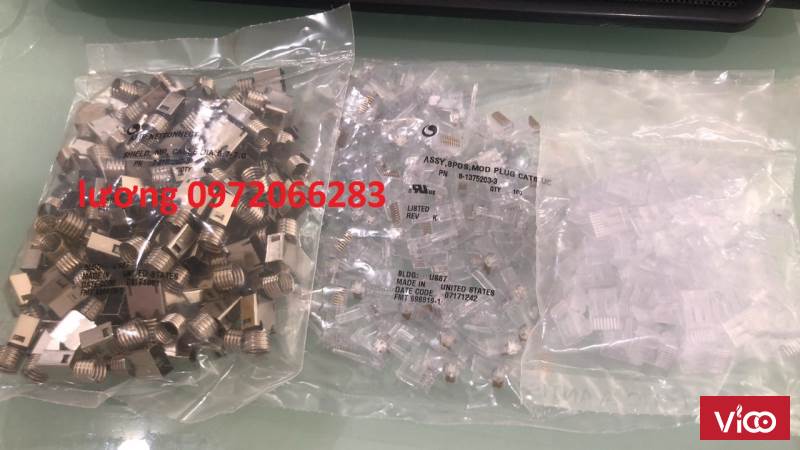 Hạt Mạng Commscope MP6ASB1 621119813 Modular Plug, Category 6, Shielded Chính Hãnghạt 3 mảnh