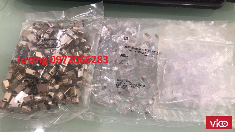 Hạt Mạng Commscope MP6ASB1 621119813 Modular Plug, Category 6, Shielded Chính Hãnghạt 3 mảnh