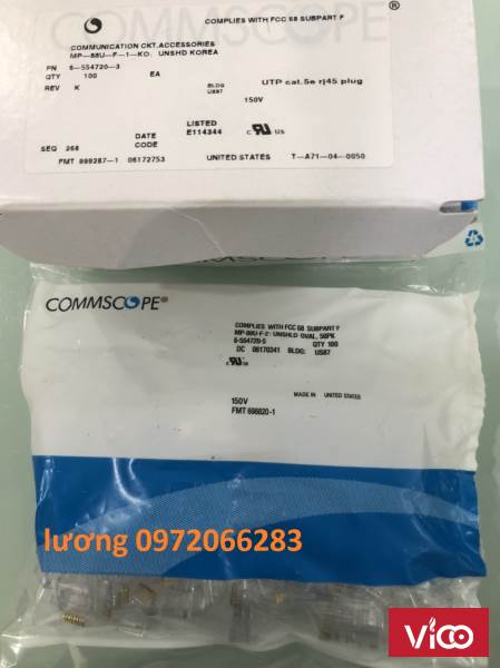 Hạt mạng RJ45 Cat5e Commscope mã 65547203 made in USA