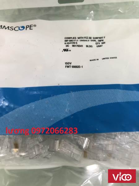 Hạt mạng RJ45 Cat5e Commscope mã 65547203 made in USA