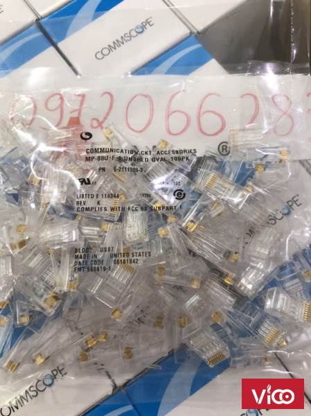 Đầu bấm mạng cat6 COMMSCOPE PN 621119893 loại 1 mảnh