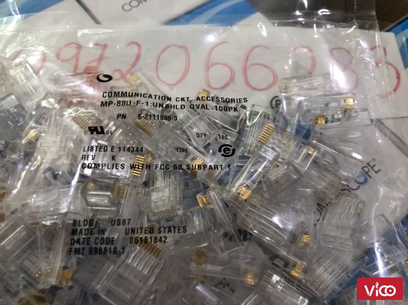 Đầu bấm mạng cat6 COMMSCOPE PN 621119893 loại 1 mảnh