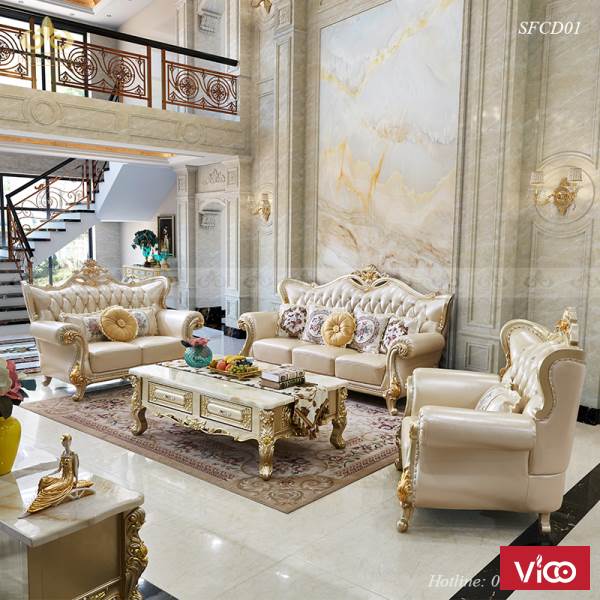 Bộ sofa tân cổ điển SFCD05 Homeclassic