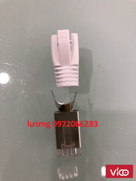 Bộ hộp Hạt mạng Cat6A chống nhiễu FTP có đuôi kèm chụp