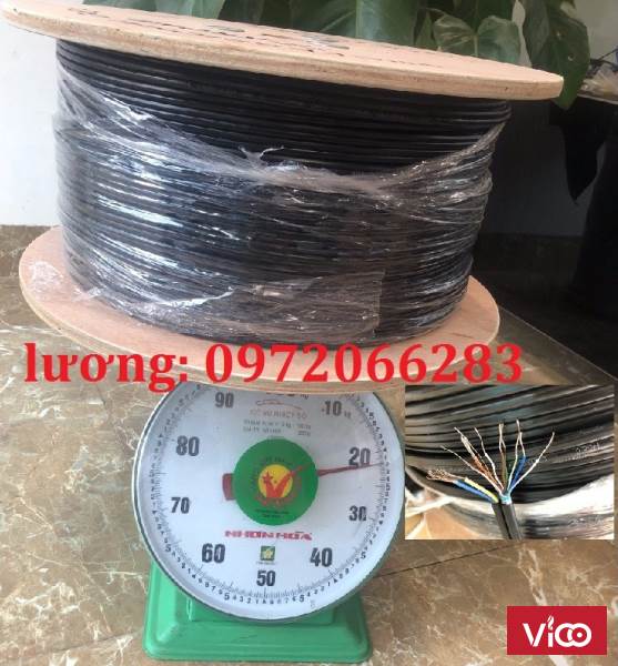Cáp mạng liền nguồn Cat5e FTP 2C lõi đồng ngoài trời TEKRONE