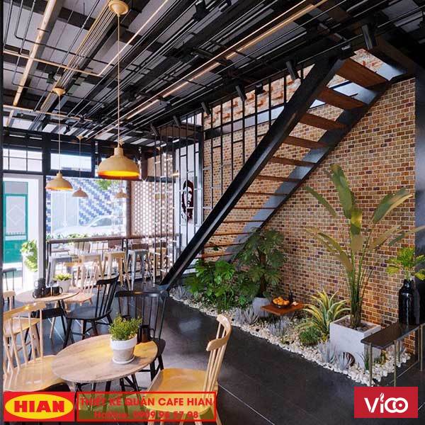 Thiết Kế Quán Cafe Khung Thép 2 Tầng Hiện Đại Báo Giá Ngay