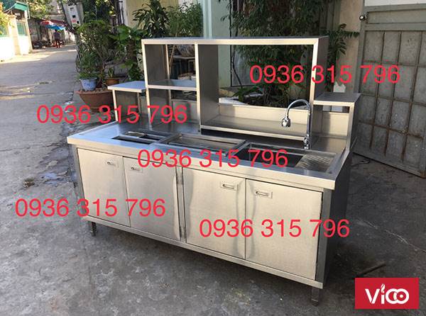 Tủ bàn quầy bar pha chế cho các quán trà chanh, trà sữa chống rỉ
