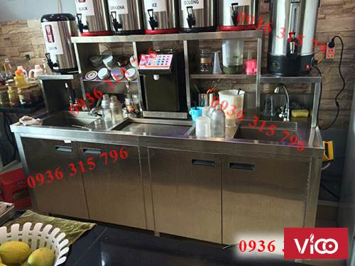 Tủ bàn quầy bar pha chế cho các quán trà chanh, trà sữa chống rỉ