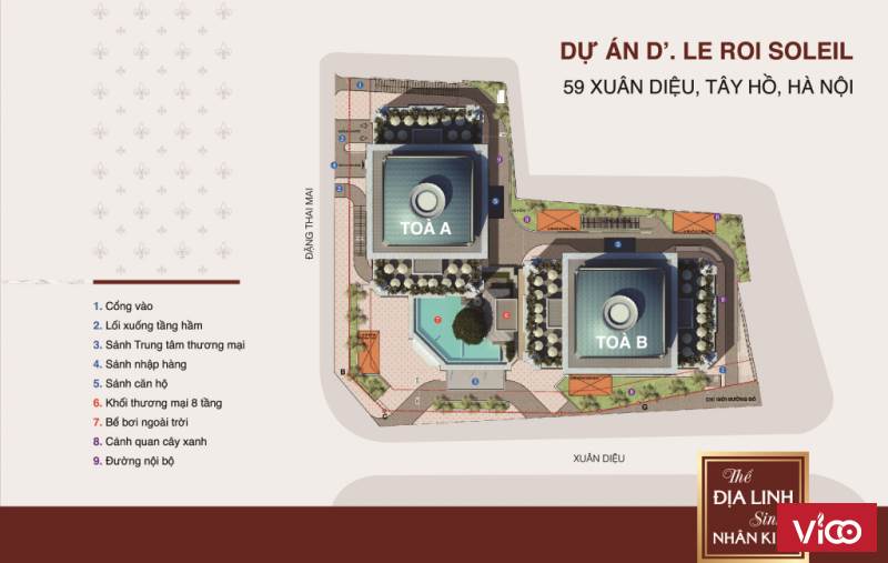 Thông số chi tiết trong căn hộ A1503 D Le Roi Soleil Tân Hoàng Minh Xuân Diệu