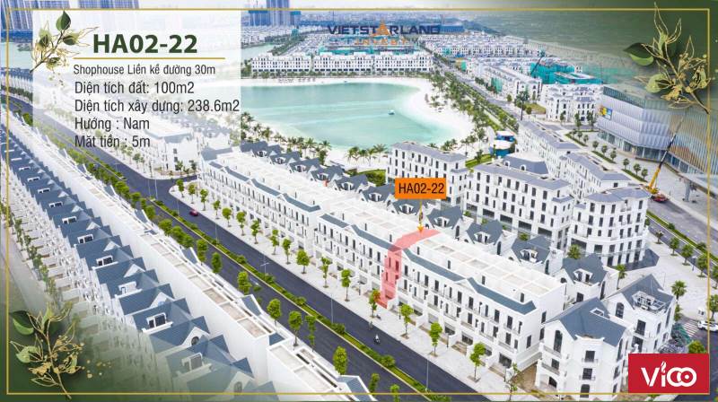 Biệt thự shophouse Hải Âu HA0222 Vinhomes Ocean Park Gia Lâm