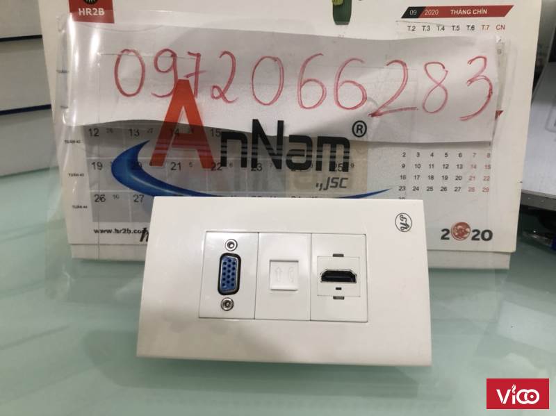 Bộ wallplate 3 cổng âm tường HDMIVGALAN