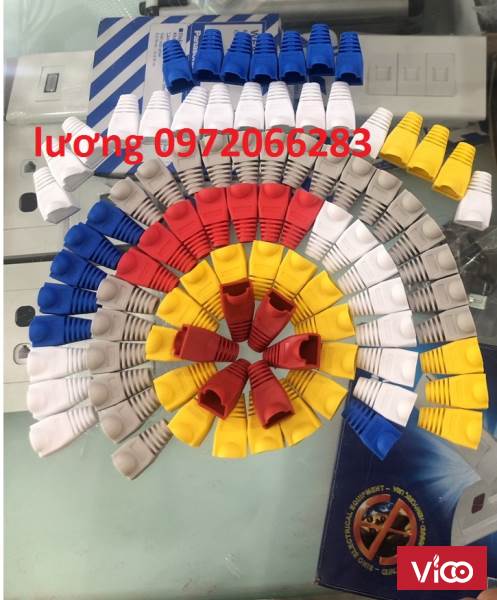 Đầu chụp hạt mạng Cat5 Cat6 loại rẻ đủ màu