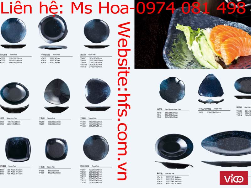 Bát đĩa melamine, bát đĩa lẩu nướng BBQ, tô chén nhật hàn