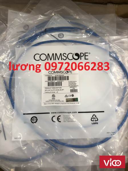 Dây nhảy patch cord 0.5m Cat6 Blue (NPC06UVDBBL002F) commscope