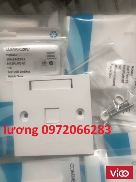 Mặt 1 Port Wallplate AMP Face Plate 18590491 mặt nạ vuông