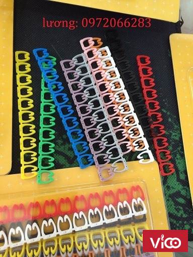 Đánh dấu dây mạng Cat5 số từ 09(bằng nhựa loại kẹp)