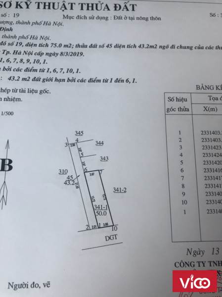 Chính chủ bán 50m đường làng bãi tháp