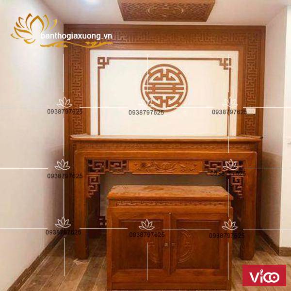 Một số mẫu bàn thờ gia tiên đẹp chạm trổ tinh xảo