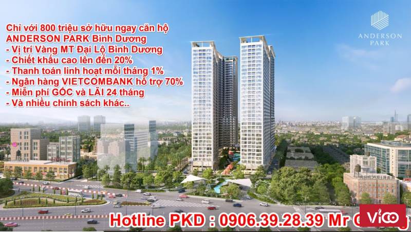 Căn hộ ANDERSON PARK Resort chuẩn 5 sao 70m2 giá 2 tỷ 6 chiết khấu 20%