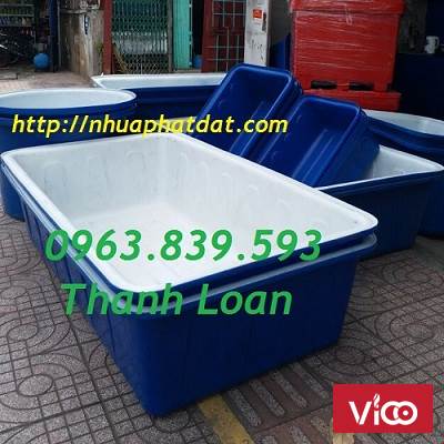 Bán thùng nhựa nuôi cá 1000L chữ nhật giao tận nơi. LH 0963.839.593 Ms.Loan