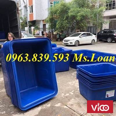 Bán thùng nhựa nuôi cá 1000L chữ nhật giao tận nơi. LH 0963.839.593 Ms.Loan