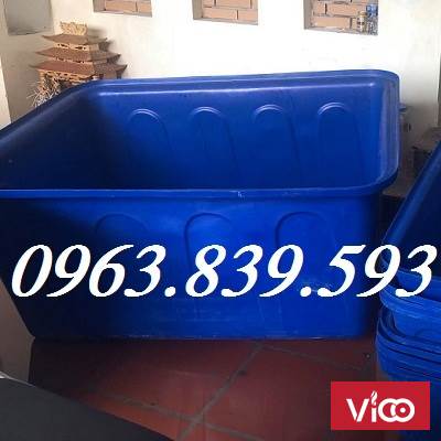 Bán thùng nhựa nuôi cá 1000L chữ nhật giao tận nơi. LH 0963.839.593 Ms.Loan
