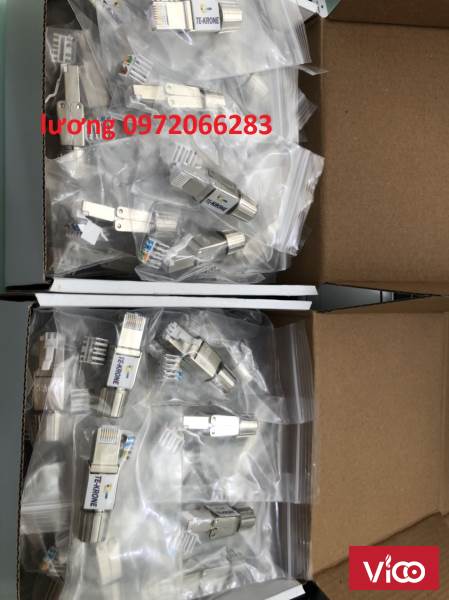 Đầu bấm hạt mạng Cat6A STP không dùng Tool, chống nhiễu Shielded CAT 6A Toolless Plug RJ45