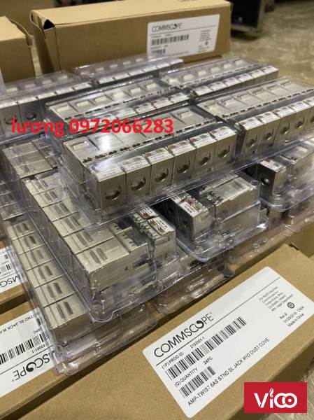 Ổ cắm mạng Commscope AMP XG Cat6A Modular Jack 17113422/ 2153001 10G