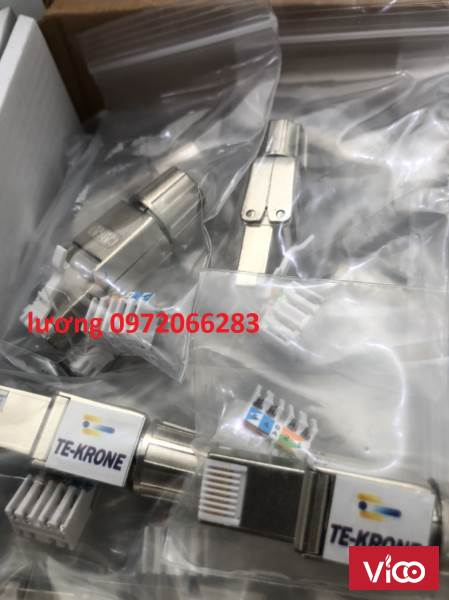 Đầu bấm mạng Cat6A STP không dùng Tool chống nhiễu Shielded