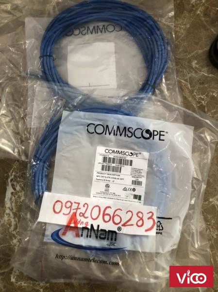 Dây nhảy patch cord 10m Cat6 Blue (NPC06UVDBBL035F) commscope