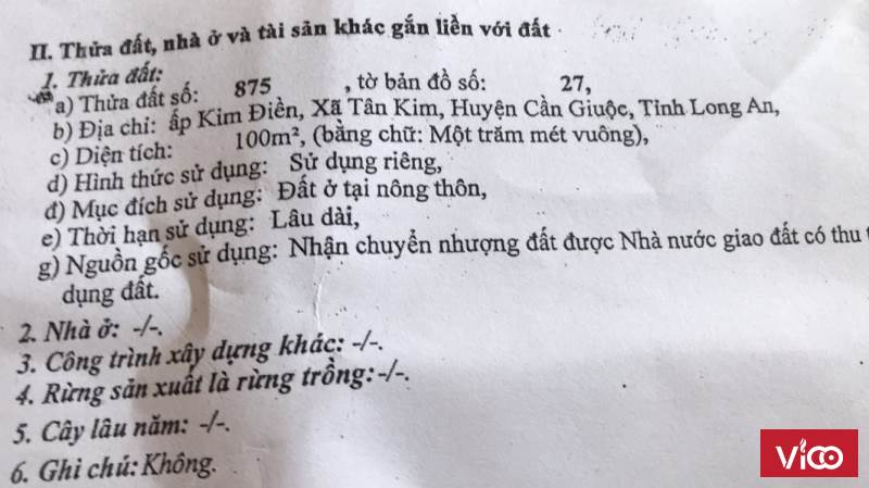 Hàng hiếm chỉ 12 triệu/m2 ở Long An có ngay đất thổ cư. đường ấp Kim Điền, Xã Tân Kim, Huyện Cần