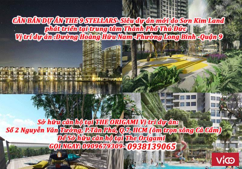 BÁN DỰ ÁN THE 9 STELLARS Siêu dự án mới do Sơn Kim Land phát triển tại trung tâm Thành Phố HCM