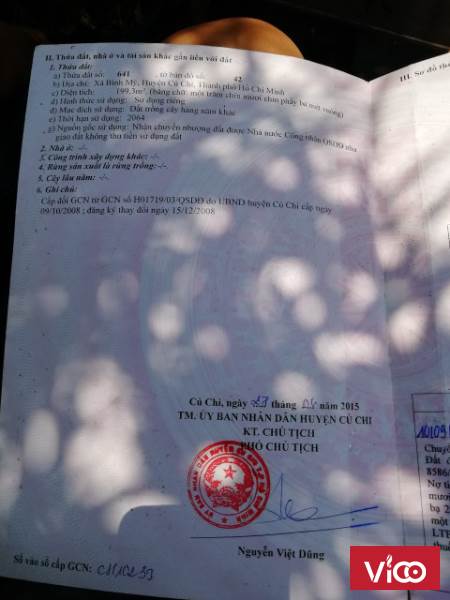 Gấp! Gấp! Bán rẻ trước Tết 200m đất Củ Chi giá 1.65 tỷ