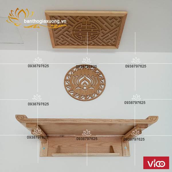 Bàn thờ treo tường hiện đại với thiết kế đẹp đơn giản độc đáo