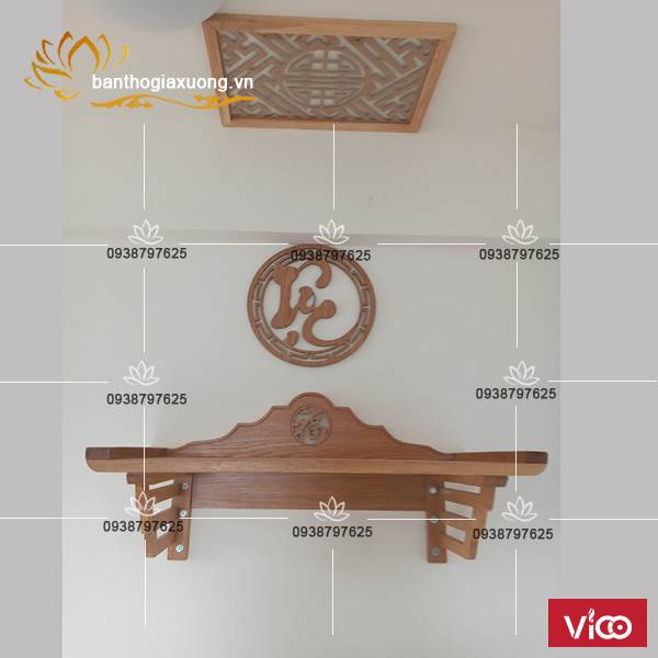 Bàn thờ treo tường hiện đại với thiết kế đẹp đơn giản độc đáo