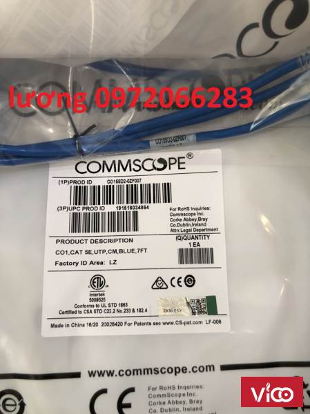 Dây nhảy patch cord 2m Commscope(CO155D20ZF007)