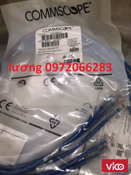 Dây nhảy patch cord 0.5m Cat6 Blue (NPC06UVDBBL002F) commscope