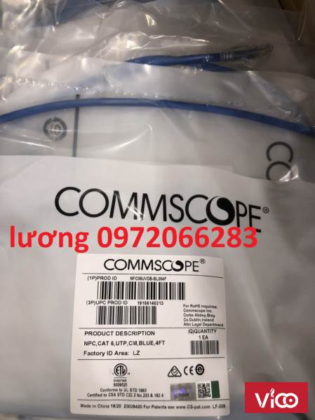 Dây nhảy patch cord 1.2m Cat6 Blue (NPC06UVDBBL004F) commscope
