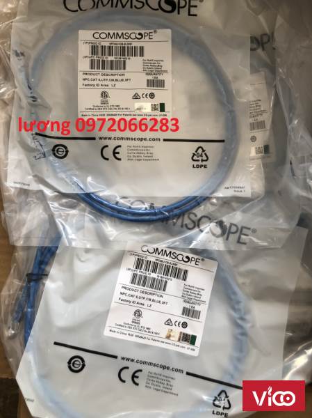 Dây nhảy patch cord 1.5m Cat6 Blue (NPC06UVDBBL005F) commscope